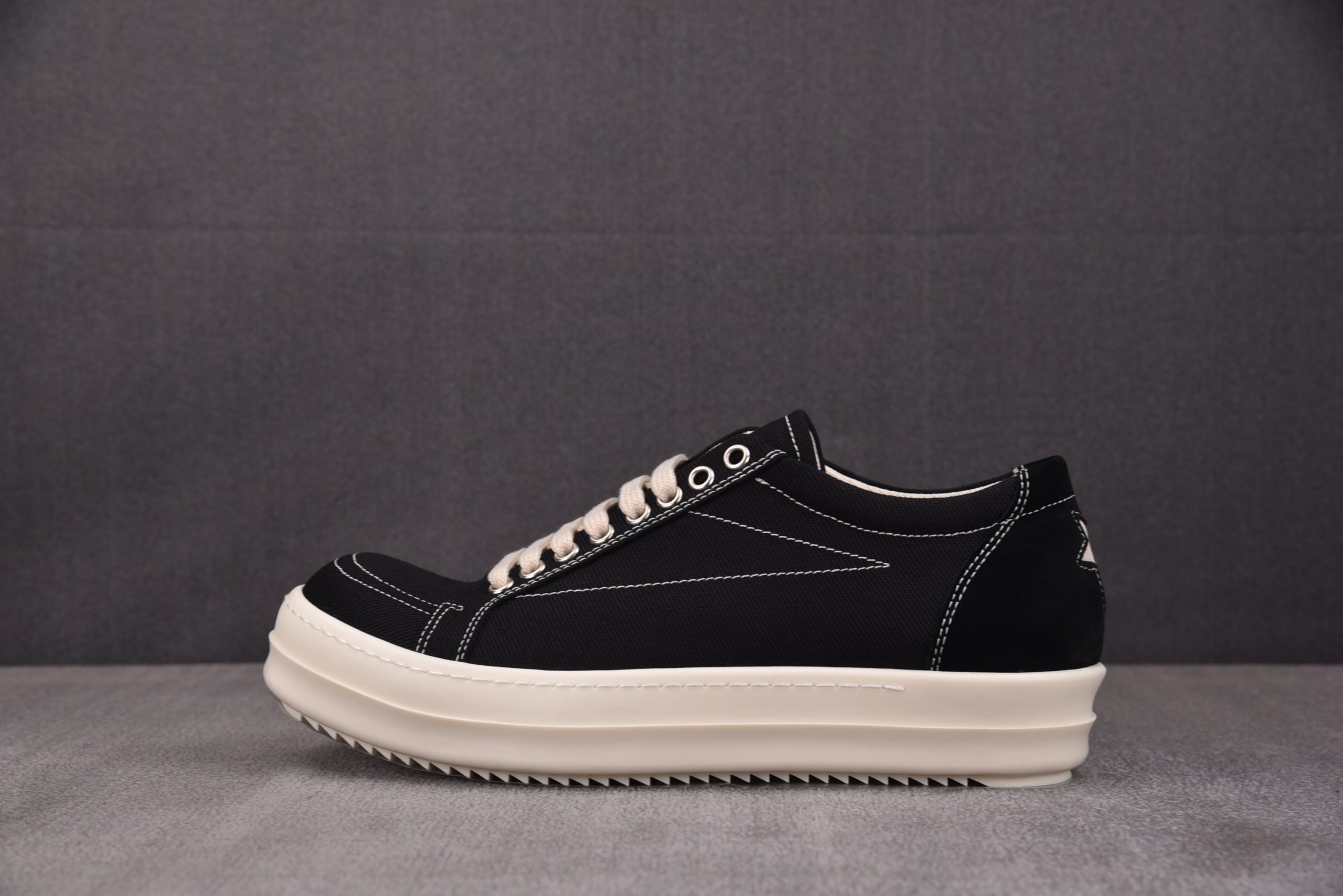 Rick Owens DRKSHDW SS26 Vintage Sneaks ‘Temple Penta Black Milk’