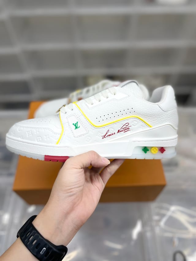 Louis Vuitton LV Trainer White Yellow Multi-Colo