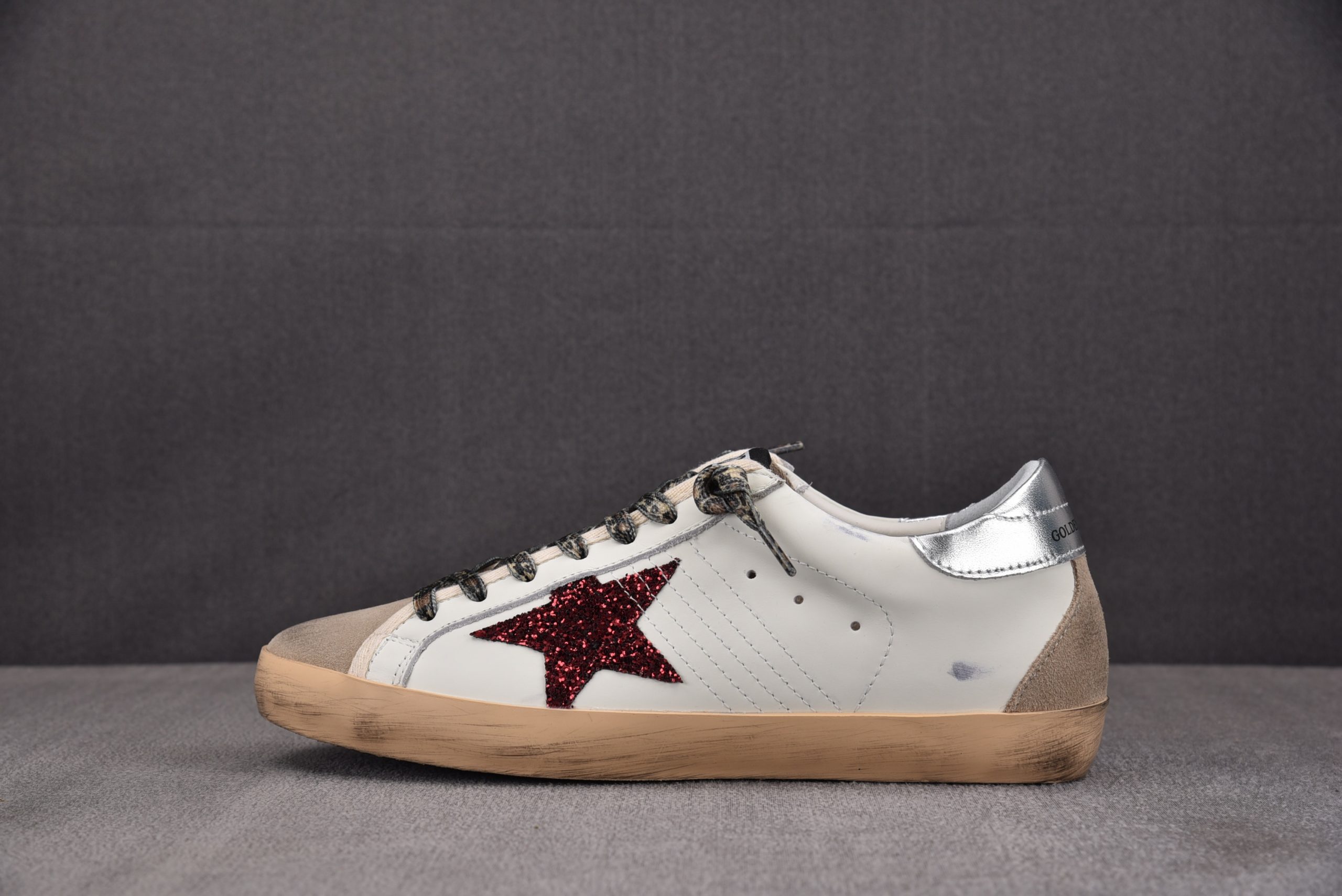 Golden Goose Ball Star ‘Burgundy Glitter’ Sneaker