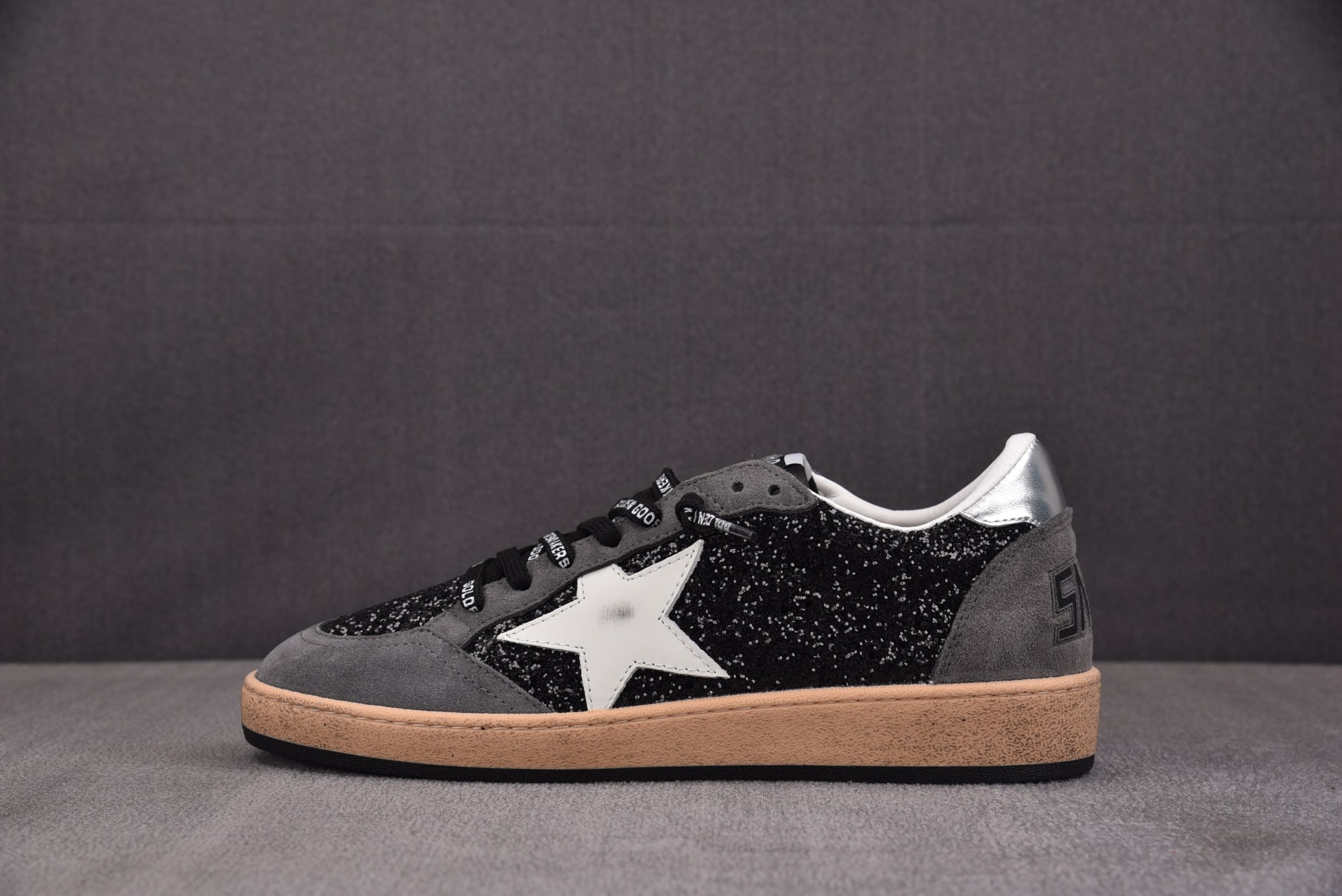 Golden Goose Ball Star Sude ‘ Black Glitter’ Sneaker